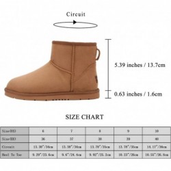 CLPP'LI Damen Klassische Mini-Winterstiefel