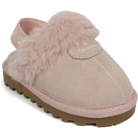 BEARPAW Unisex-Babyschuhe aus Wildleder mit Kunstfellfutter – Babyschuhe mit harter Sohle für Jungen und Mädchen – Lauflernschuhe aus Leder