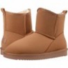 CAMEL CROWN Herren Pelz Schneestiefel Warme Schlupfstiefel Winterstiefel Klassische Kurze Ministiefel Bequeme Hausschuhe Stiefel für Männer