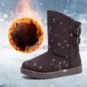 FRACORA Damen Winter-Schneestiefel, Pelzgefütterte Stiefel, warme Winterstiefel mit halbhoher Wadenhöhe für Frauen