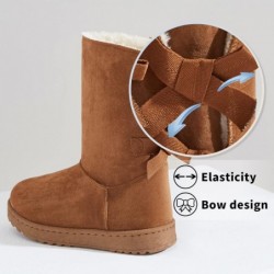 Uoidru Damen Winterstiefel für Stiefel Halbhohe Stiefel Flauschige Schneestiefel Pelzgefütterte Stiefeletten Warme Stiefel