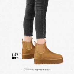 Bacia Plateaustiefel für Damen mit Fellinnenseite Wildleder Winterstiefel