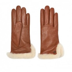 UGG leather sheepskin chestnut gloves