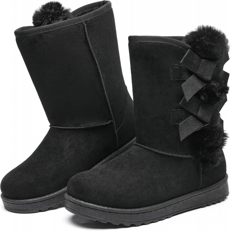 Witwatia Winter-Schneestiefel für Damen, wadenlang, warme Stiefel mit Fellfutter, modische Schlupfstiefeletten