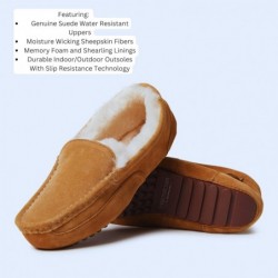 Fireside by Dearfoams Herren-Mokassin-Slipper Melbourne aus Lammfell mit breiten Breiten