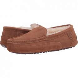 Fireside by Dearfoams Herren-Mokassin-Slipper Melbourne aus Lammfell mit breiten Breiten