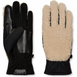 UGG Fluff Smart Handschuhe mit leitfähiger Lederhandfläche Natural LG