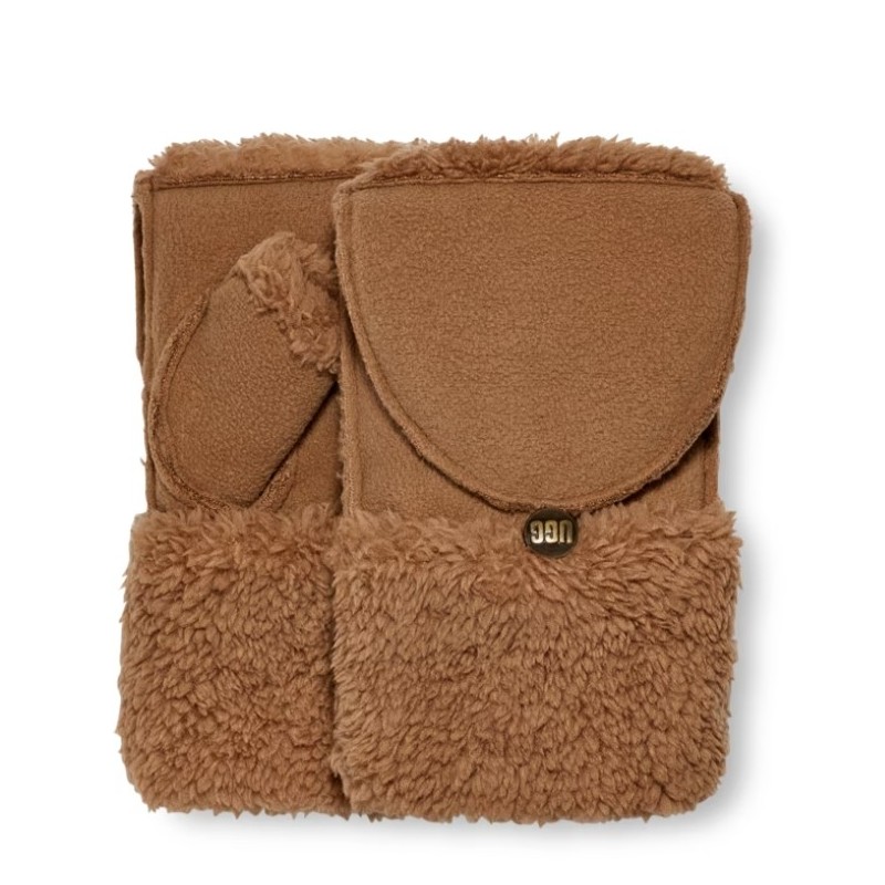 UGG Handschuhe  Fleece Flip Braun