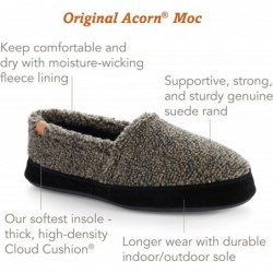 Acorn Herren-Hausschuhe mit Memory Foam-Innensohle, Seitenwand aus Wildleder und Laufsohle aus Gummi