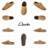 Clarks Herren-Slipper aus Wildleder mit offener Rückseite und dicken Nähten JMS0752 – Plüschiges Sherpa-Futter – Hausschuhe für drinnen und draußen für Männer