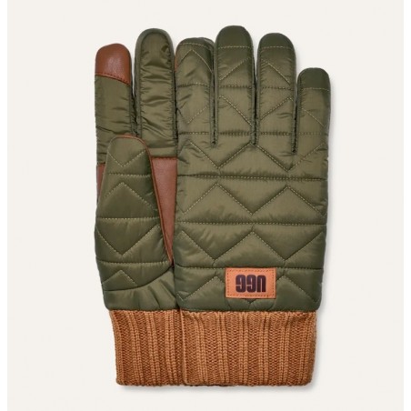 Herren Gesteppte Handschuhe in Olive