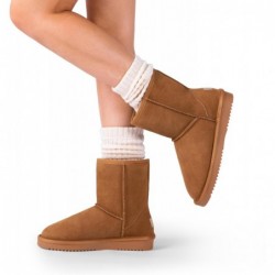 DREAM PAIRS Damen Shorty-New Mid Calf Winter-Schneestiefel