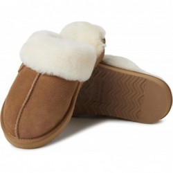 EZ Feet Damen Shearling Scuffs Flauschige, atmungsaktive Slipper