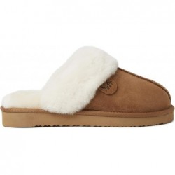 EZ Feet Damen Shearling Scuffs Flauschige, atmungsaktive Slipper