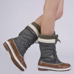 DREAM PAIRS Damen Winterstiefel mit mittelhoher Wadenlänge, wasserdicht