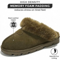 Project Cloud Hausschuhe für Damen – 100 % echtes Leder und natürliches Fellfutter, flauschige Hausschuhe für Damen – Memory Foam-Schuhe und Hausschuhe für Damen, gemütliche und flauschige Hausschuhe (Hedy)