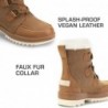 DREAM PAIRS Winterstiefeletten für Damen, Schneestiefel, rutschfest, klassisch, warm, mit Kunstfellfutter, zum Schnüren, für Outdoor-Wanderungen