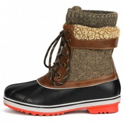 DREAM PAIRS Damen Winterstiefel mit mittelhoher Sohle, wasserdicht