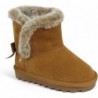 BEARPAW Kleinkinder-Winterstiefel aus Wildleder mit Kunstfellfutter, Wildlederschuhe für drinnen und draußen, weiche Wildlederstiefeletten für Babys mit harter Sohle