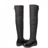 MIOKE Damen Winter Overknee-Schneestiefel mit Oberschenkelhöhe, wasserdicht, regenfest, warm, mit Fell gefüttert, breiter Schaft