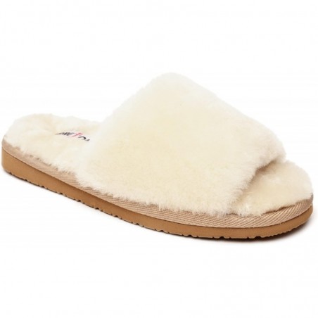 Minnetonka Damen-Slipper aus Schaffell, offen