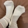 3 Paar Crew-Socken für Damen, süße Herbst-Strick-Baumwollsocken, gehäkelte ästhetische lange Slouch-Socken, Geschenke für Frauen