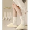 3 Paar Crew-Socken für Damen, süße Herbst-Strick-Baumwollsocken, gehäkelte ästhetische lange Slouch-Socken, Geschenke für Frauen