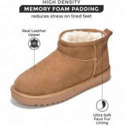 Project Cloud Stiefeletten aus echtem Wildleder für Damen – Wasserabweisende Winterstiefel für Damen – Memory Foam-Innensohle – Trendige Schuhe für Damen