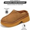 Project Cloud Clogs für Damen – Slipper aus echtem Wildleder mit Memory Foam, Pantoletten und Clogs mit rutschfester Sohle für Damen – Slipper und Damenclogs – Bequeme Pantoletten für Damen 2024 (Johnna)