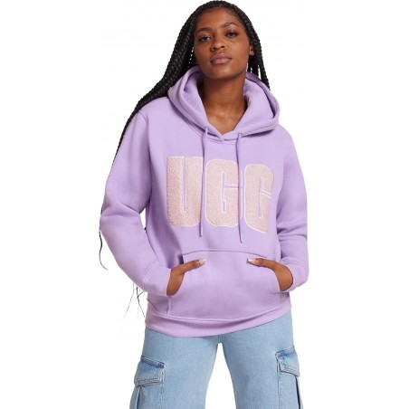 UGG Damen Rey Fluff Logo Hoodie Pullover