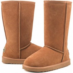 AUSLAND Damen Stiefeletten mit halbhohem Schaft, Winterstiefeletten, Schneestiefel A5825