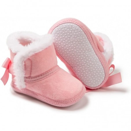 Unisex-Baby-Winterstiefel mit warmem Fellfutter und rutschfester Gummisohle für den Winter, Schneeschuhe für Kinderbetten