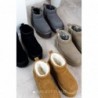 Project Cloud Stiefeletten für Damen aus 100 % echtem Wildleder – Pelzstiefel mit Memory Foam-Innensohle – Damenstiefel – Rutschfeste Mini-Plateaustiefel – Leichte Winterstiefel für Damen – Schneestiefel (Huggy)