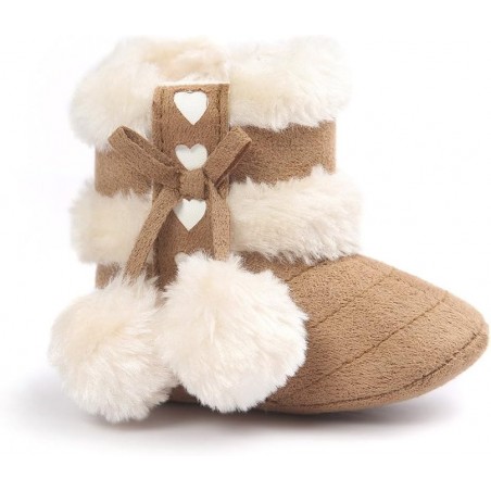 ESTAMICO Baby Mädchen Plüsch Winter Schnee Bowknot Stiefel