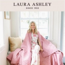 Laura Ashley Damen-Hausschuhe aus Plüsch mit Memory Foam