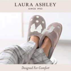 Laura Ashley Damen-Hausschuhe aus Plüsch mit Memory Foam