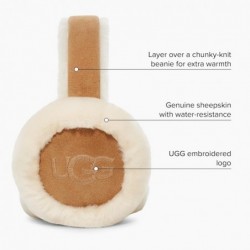 UGG EARMUFF UGG Ohrenschützer für Damen mit aufgesticktem Logo, Kastanie, Einheitsgröße