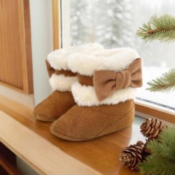 Ohwawadi Babystiefel für Jungen und Mädchen, gemütliche Fleece-Hausschuhe, Schneestiefel, Winterschuhe für Babymädchen, warme Babybett-Schuhe für Neugeborene