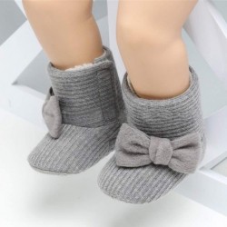 E-FAK Babystiefel für Jungen und Mädchen, Winterschuhe, Schneestiefel, mit Schleife, rutschfest, weiche Sohle, warm, für Kleinkinder, Lauflernschuhe