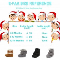 E-FAK Babystiefel für Jungen und Mädchen, Winterschuhe, Schneestiefel, mit Schleife, rutschfest, weiche Sohle, warm, für Kleinkinder, Lauflernschuhe