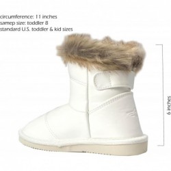 REDVOLUTION Neue klassische Schneestiefel für Kinder, Kunstleder, modische Stiefel, Outdoor-Schuhe (Kleinkind/Kleinkind)