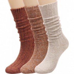 TINTAO Damensocken, Baumwollstrick, lässige Crew-Socken, dick gestrickt, warme Wollsocken, Slouch-Socken, Geschenksocken für Frauen