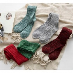 TINTAO Damensocken, Baumwollstrick, lässige Crew-Socken, dick gestrickt, warme Wollsocken, Slouch-Socken, Geschenksocken für Frauen