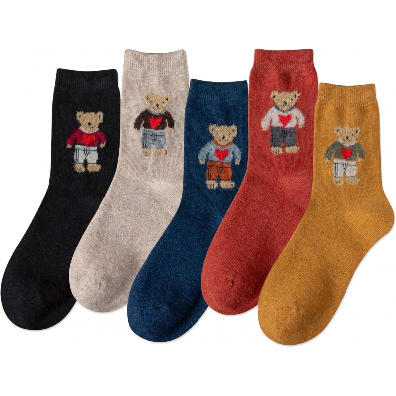 IIG Süße, warme Wollsocken für Damen, supergemütliche, dicke Crew-Wintersocken, Geschenke