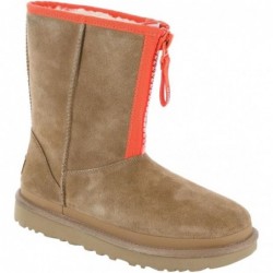 UGG Damen-Stiefel „Classic Short“ mit Reißverschluss und Logo