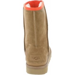 UGG Damen-Stiefel „Classic Short“ mit Reißverschluss und Logo