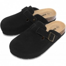 Xiakolaka Damen Wildleder Clogs Verstellbare Schnalle Schlupfschuhe Fußbett Home Clog Hausschuhe