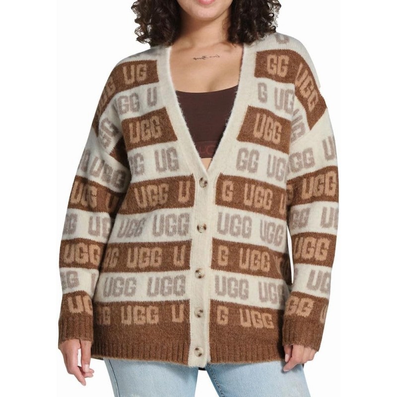 UGG Damen Strickjacke mit grafischem Logo